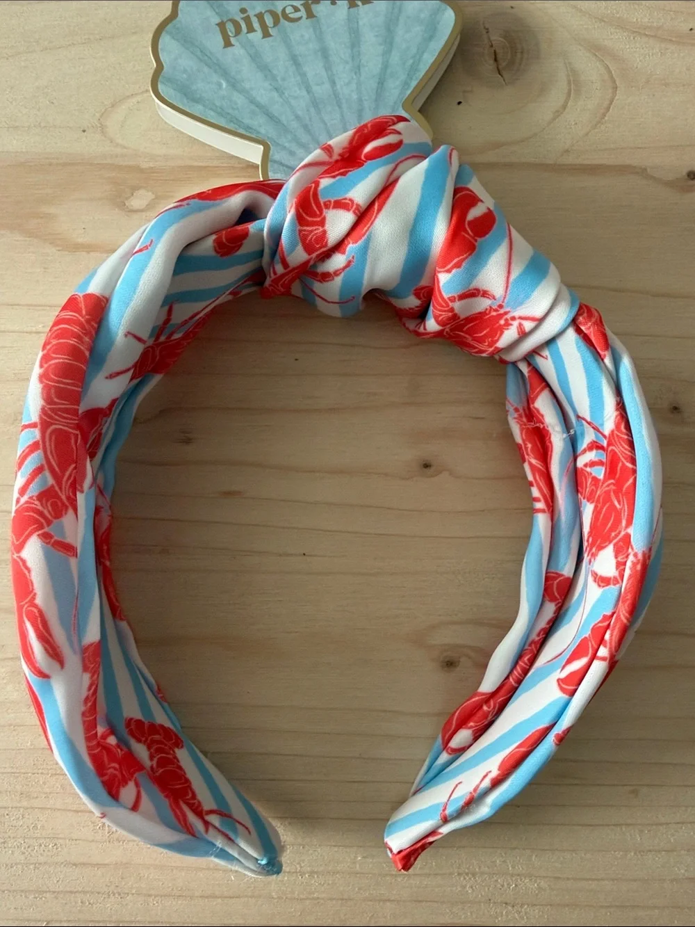 Piper K Red & Blue Headband and Scrunchie Set